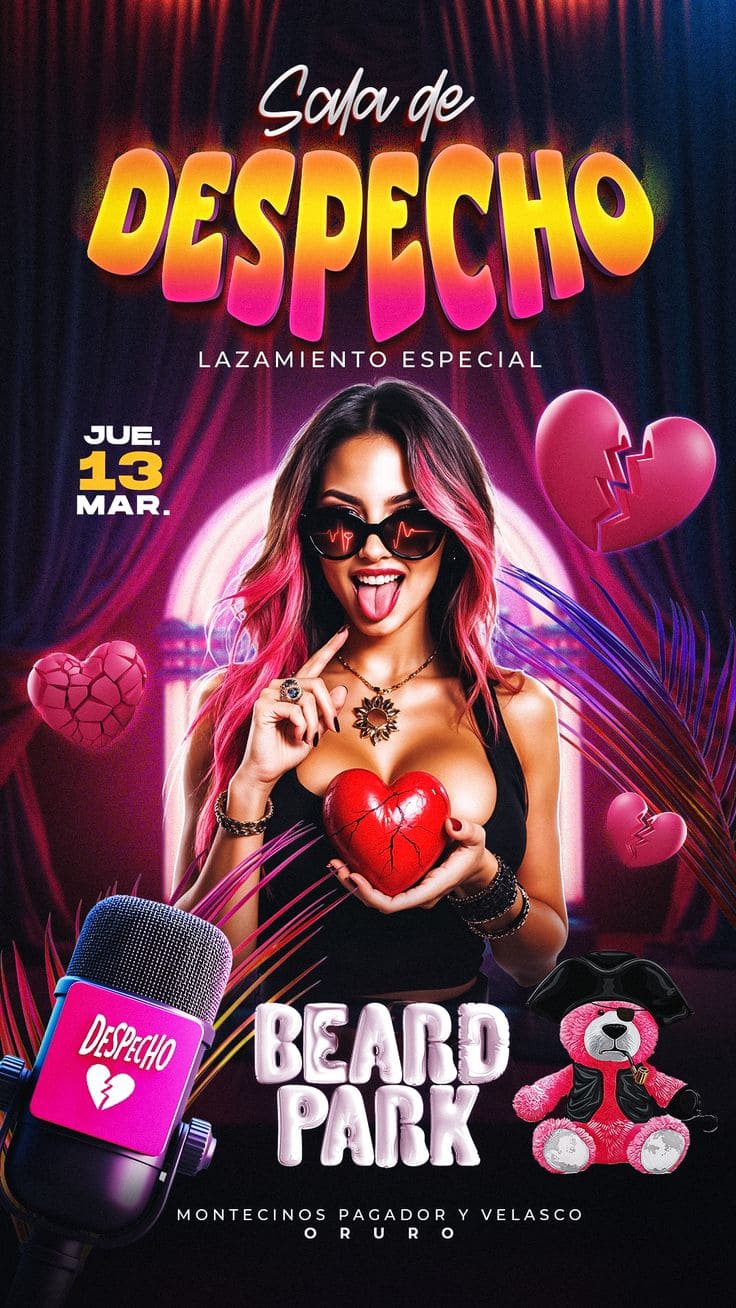Motion graphics y animación 3D para evento musical